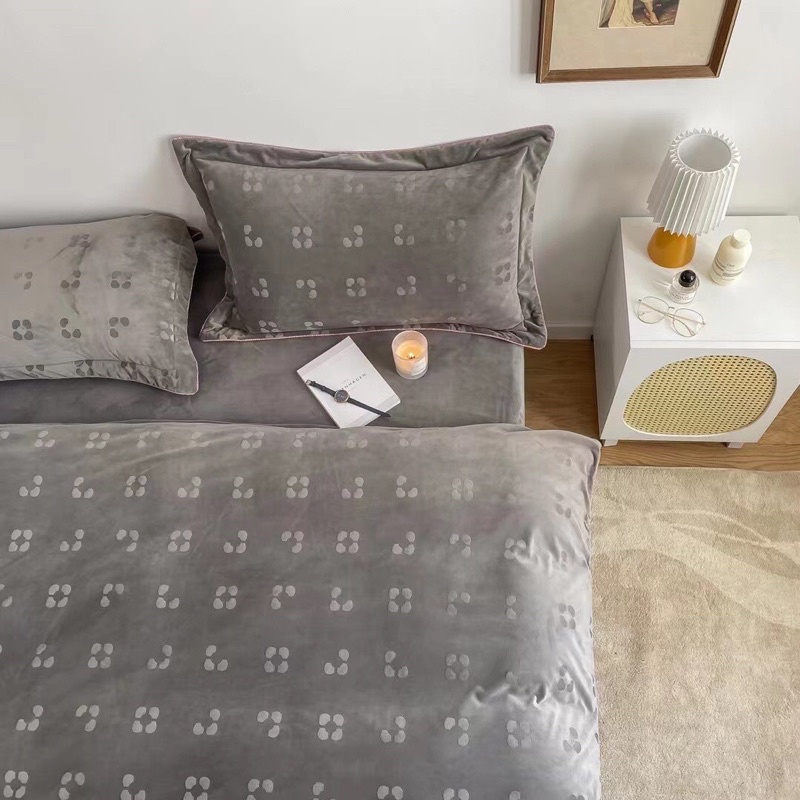 🍇🍇 Sét Chăn Ga Gối Nỉ Len CASHMERE 4 Món Chất Siêu Đẹp Ấm Áp Và Mềm Mịn - Mã KG117 🍇🍇 | BigBuy360 - bigbuy360.vn