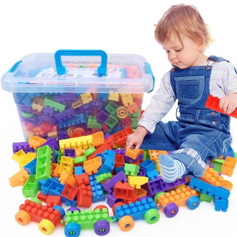 Set 100 khối lắp ráp mô hình đồ chơi cho bé