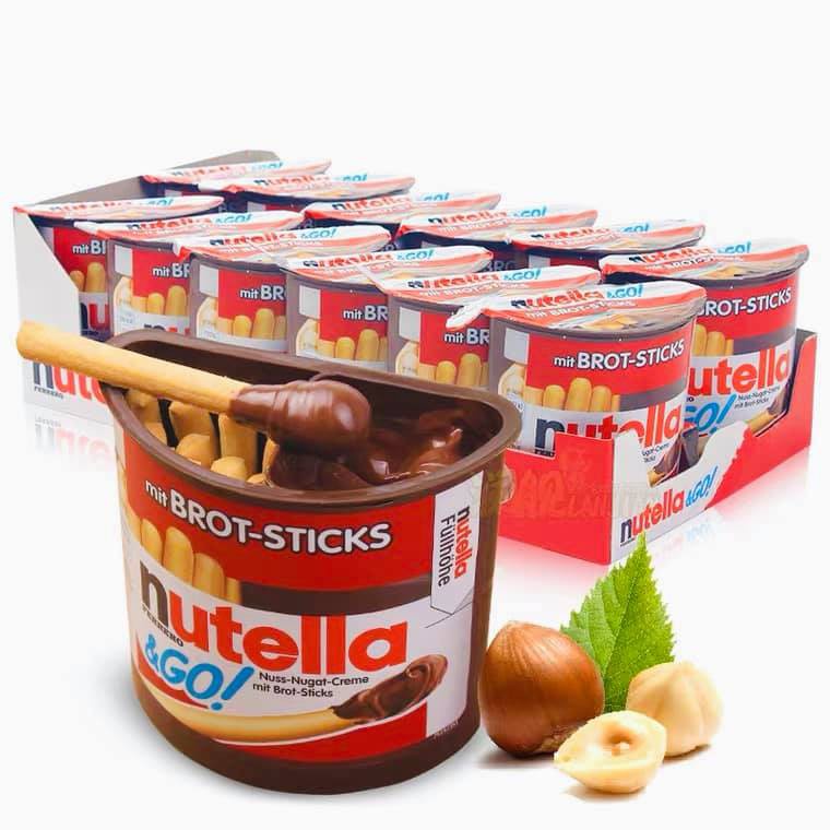 Bánh que chấm Socola Nutella 52g Mỹ - NUTELLA HAZELNUT WITH BREADSTICKS