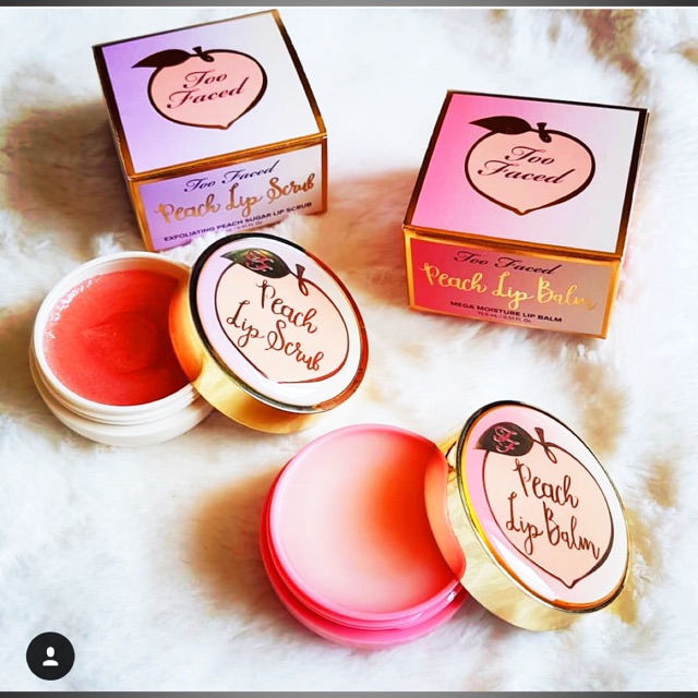 [Fullsize] SON DƯỠNG MÔI VÀ TẨY TẾ BÀO CHẾT CHO MÔI TOO FACED PEACH LIP BALM AND LIP SCRUB