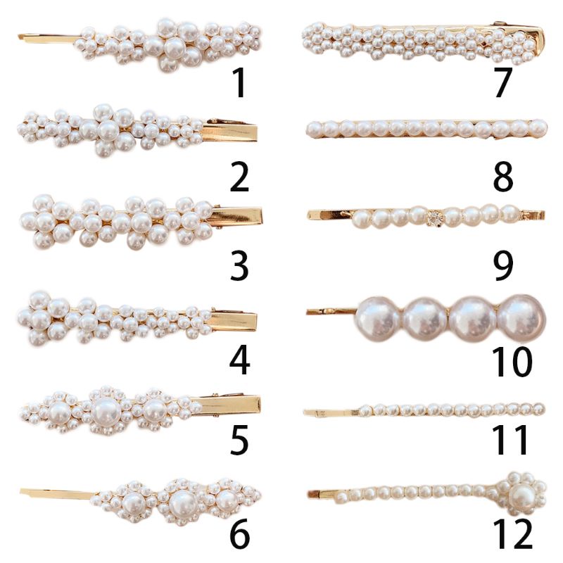 Kẹp Tóc Hoa Đính Ngọc Trai Nhân Tạo Thời Trang Vintage Hàn Quốc