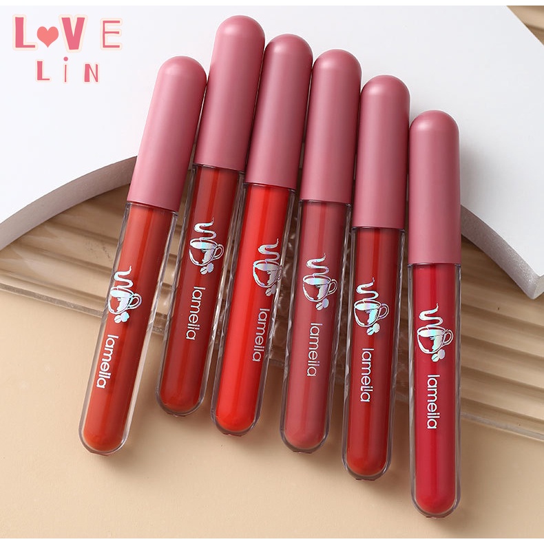 LAMEILA Son Bóng Dạng Lỏng Dưỡng Ẩm Mềm Mịn Dưỡng Ẩm Dành Cho Nữ 1041