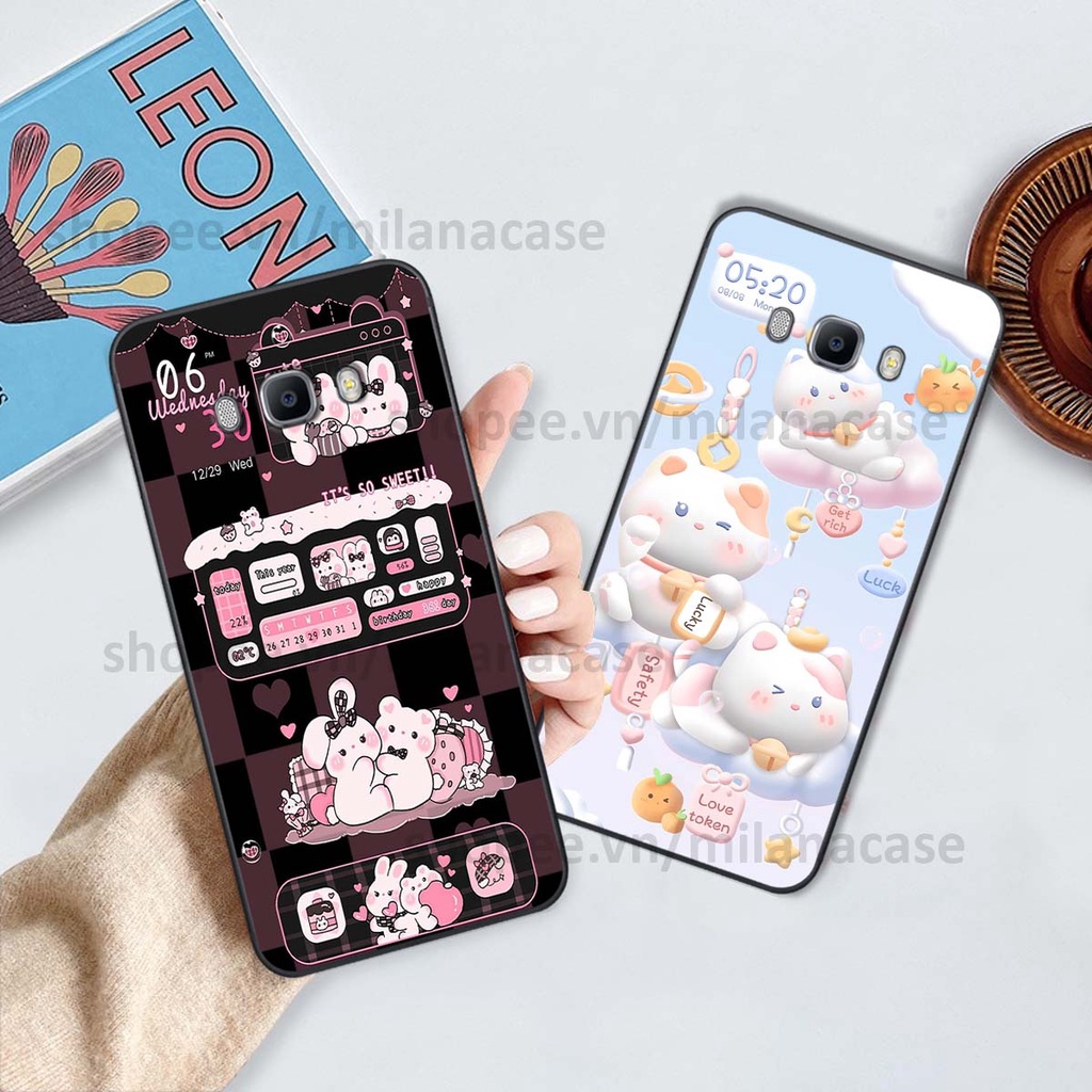 Ốp Samsung J5 / J7 2016 / J510 J710 hình đồng hồ icon gấu mèo cute cực dễ thương ngộ nghĩnh