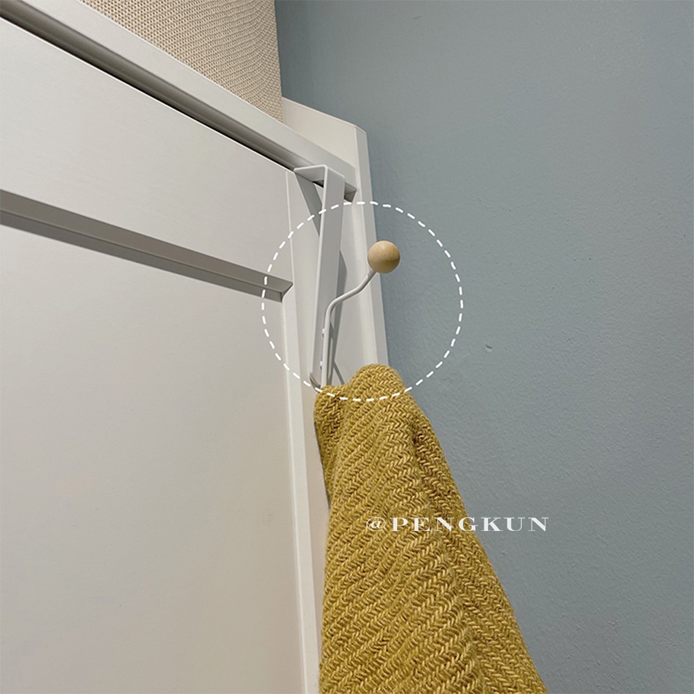 Móc treo đồ bằng kim loại không cần đục lỗ phong cách Nhật Bản tiện lợi