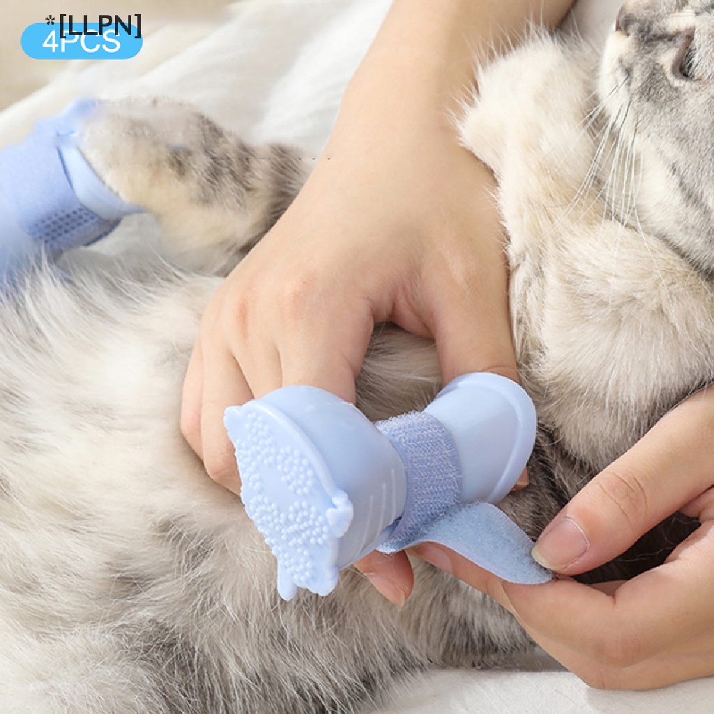 Bộ 4 Vỏ Bọc Giày Đi Mưa Bằng Cao Su Chống Trượt Chống Thấm Nước
