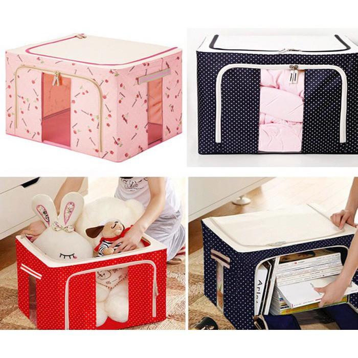 Hộp Đựng Quần Áo Chăn Màn Khung Thép , Thùng Đựng Đồ Cao Cấp Loại To Tiện Lợi 88306
