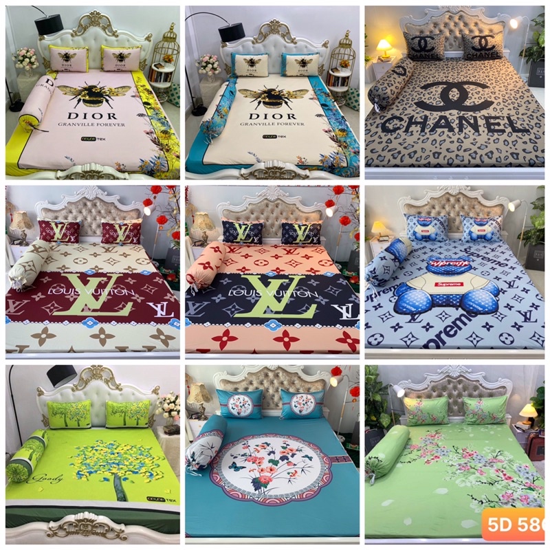 BỘ DRAP THUN Ý 5D CAO CẤP [CHAT CHỌN MẪU] CHẤT SIÊU MÁT LẠNH | BigBuy360 - bigbuy360.vn