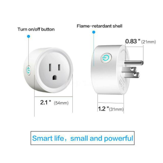 Ổ cắm điện Wifi ❤️FREESHIP❤️ Ổ cắm hẹn giờ thông minh bật tắt qua wifi, điều khiển tắt, bật đèn bằng giọng nói