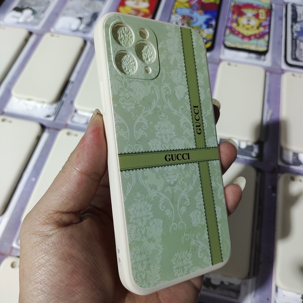 Ốp lưng iPhone 6/6s/7/8/X/XS/XR/11/12/13/14 Pro Plus Max viền vuông chống sốc bảo vệ camera silicon mềm Guci GC3536
