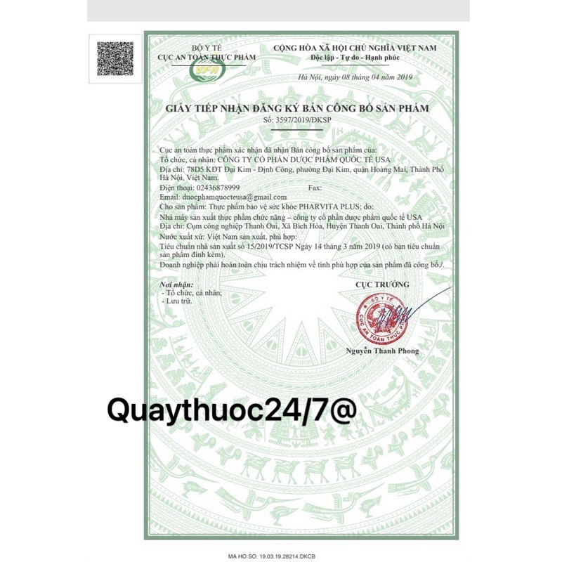 PHARVITA PLUS BỔ SUNG VITAMIN VÀ KHOÁNG CHẤT (30 viên) | Thế Giới Skin Care