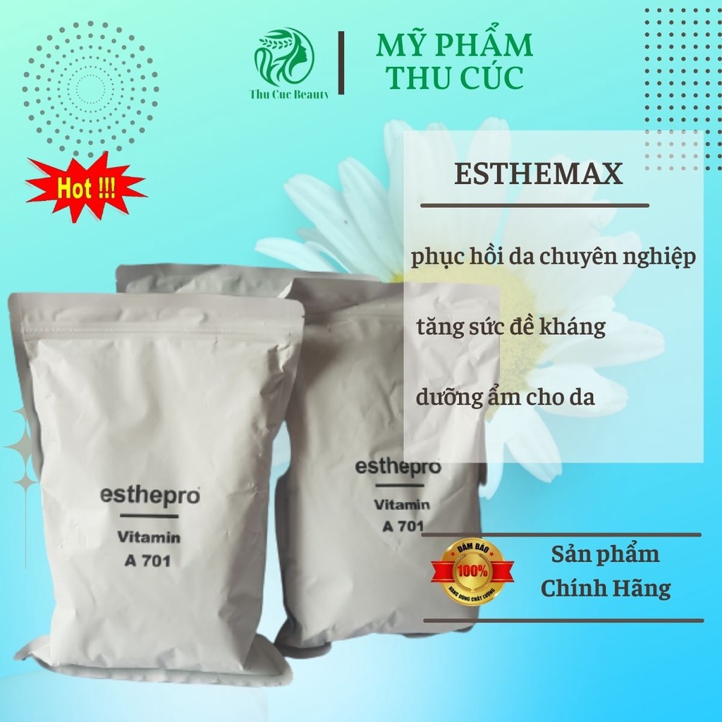 Mặt nạ bột dẻo Vitamin A 701 1kg esthepro chính hãng sáng da đều màu giảm thâm nám tăng sức đề kháng cho da