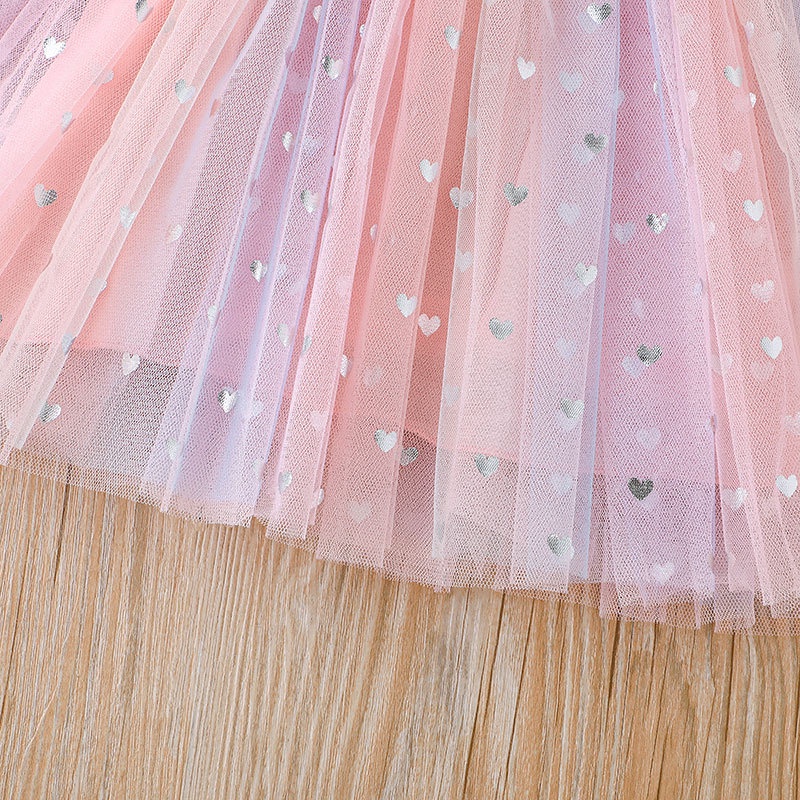 Đầm Công Chúa Hai Dây Không Tay Vải tuyn Tulle Mùa Hè Váy Cho Bé Gái Trẻ em 1-6Tuổi
