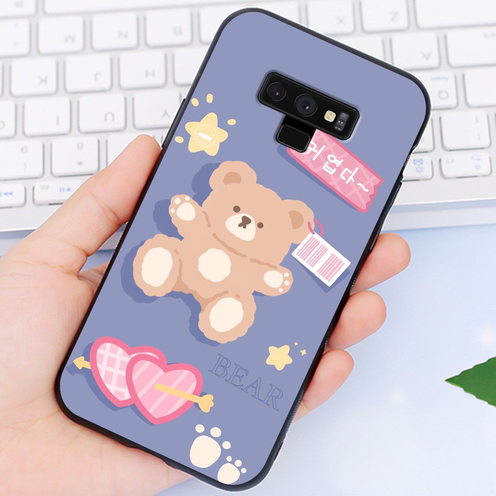 Ốp Samsung 😍 Ốp lưng Samsung Note 9 Cute Bear nhựa cao cấp viền silicon - Banana Store