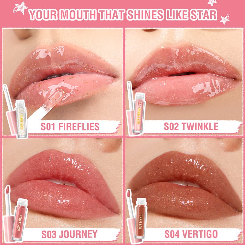 PINKFLASH Lip Gloss High Quality Moisturizing Shine and Shimmer For Sexy Lips 30g