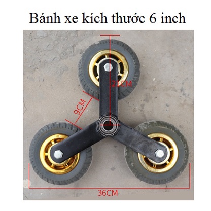 Xe đẩy hàng 6 bánh leo cầu thang weicom C200 thích hợp tủ lạnh máy giặt điều hòa hàng cồng kềnh hàng nặng