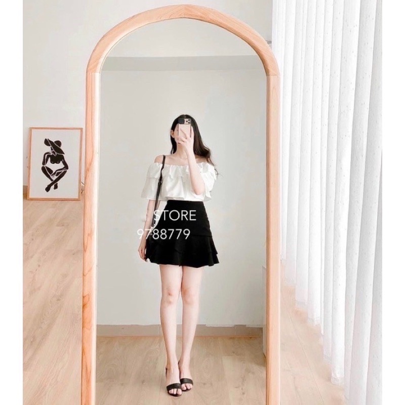 Chân váy RUBY  HOUSE chất liệu tuyết mưa lót quần bên trong mã CV45