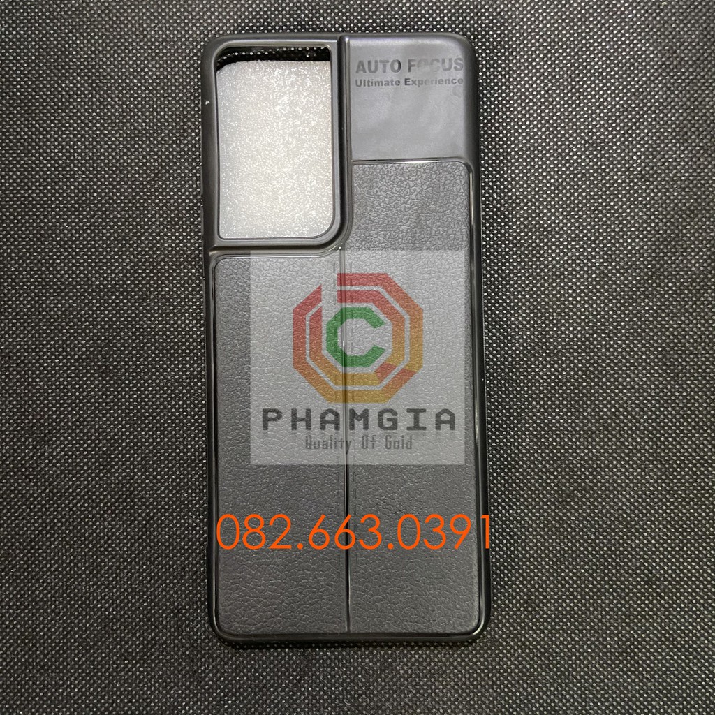 Ốp lưng Samsung S21 / S21+ (s21 plus) / S21 ultra dẻo đen vân da auto