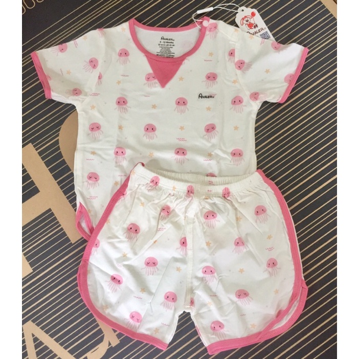 Bộ cộc tay AVALER chính hãng cho bé chất vải bamboo siêu đẹp