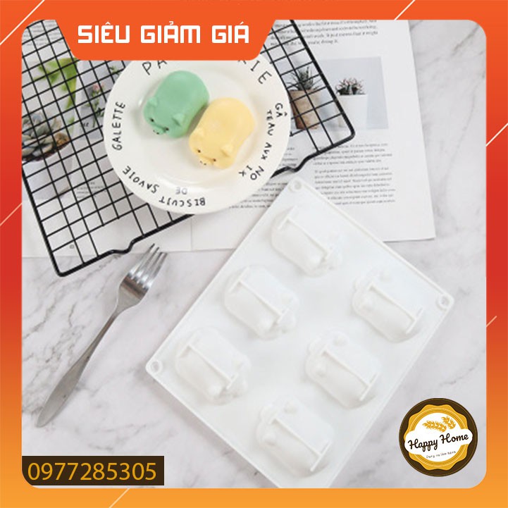 Khuôn silicon làm bánh làm thạch hình con thỏ, heo