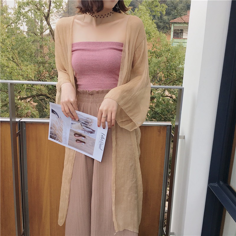 Áo khoác voan mỏng dài tay CDG2 | BigBuy360 - bigbuy360.vn