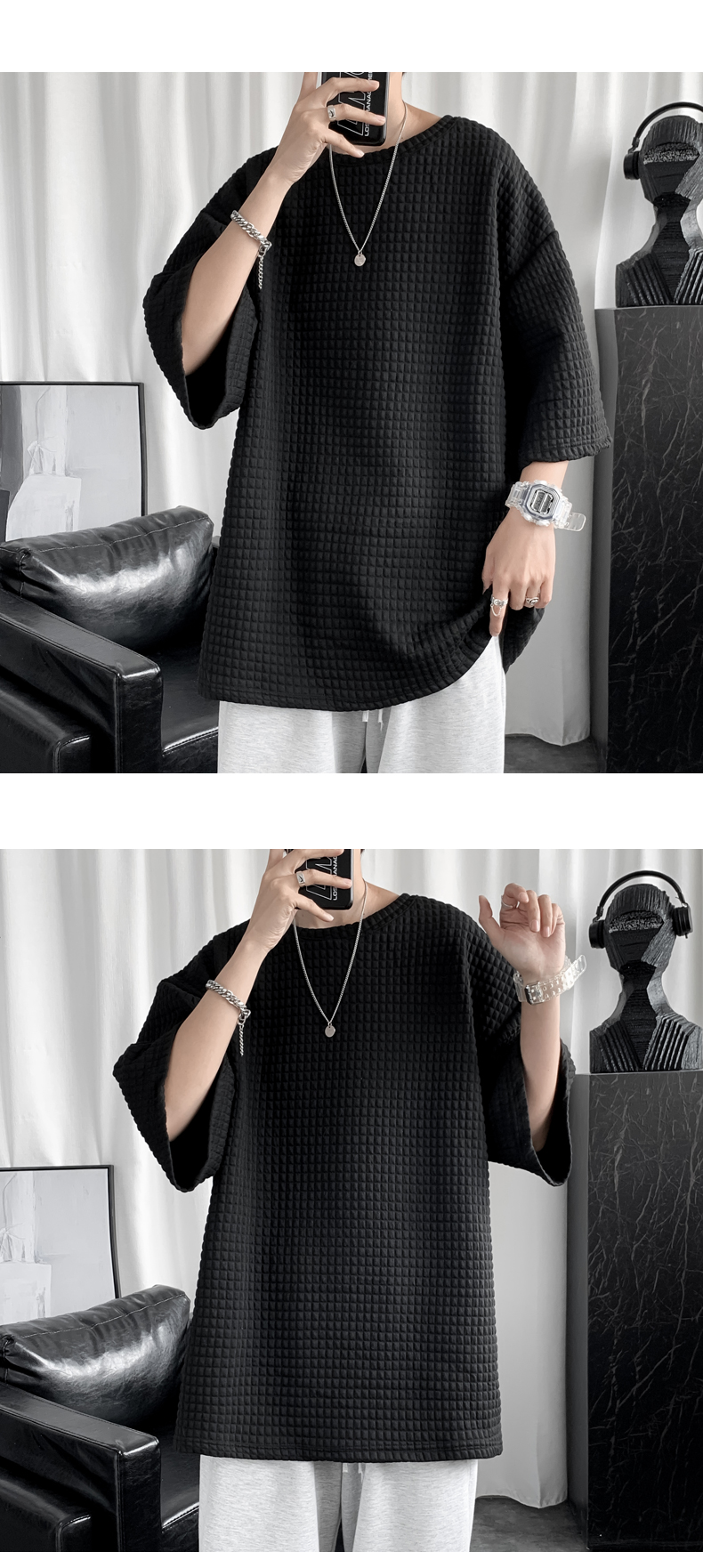 Áo Thun Tay Lỡ Dáng Rộng Phong Cách Hàn Quốc Thời Trang Mùa Hè Với 3 Màu Tùy Chọn Size M-2XL | BigBuy360 - bigbuy360.vn