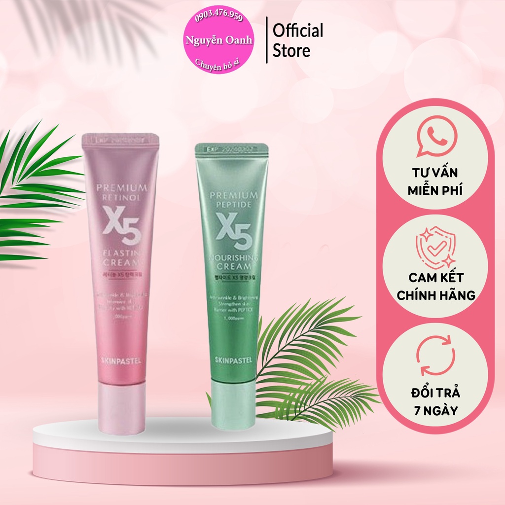 Kem trẻ hoá da Retinol x5 Elastin Cream Skinpastel tuýp 30ml - CO052
