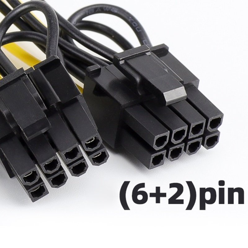 Set 5 Dây Cáp Nối Dài Chuyển Đổi 6 Pin Sang PCIe 8 Pin Hình Chữ Y Chuyên Dụng Cho Thẻ Video