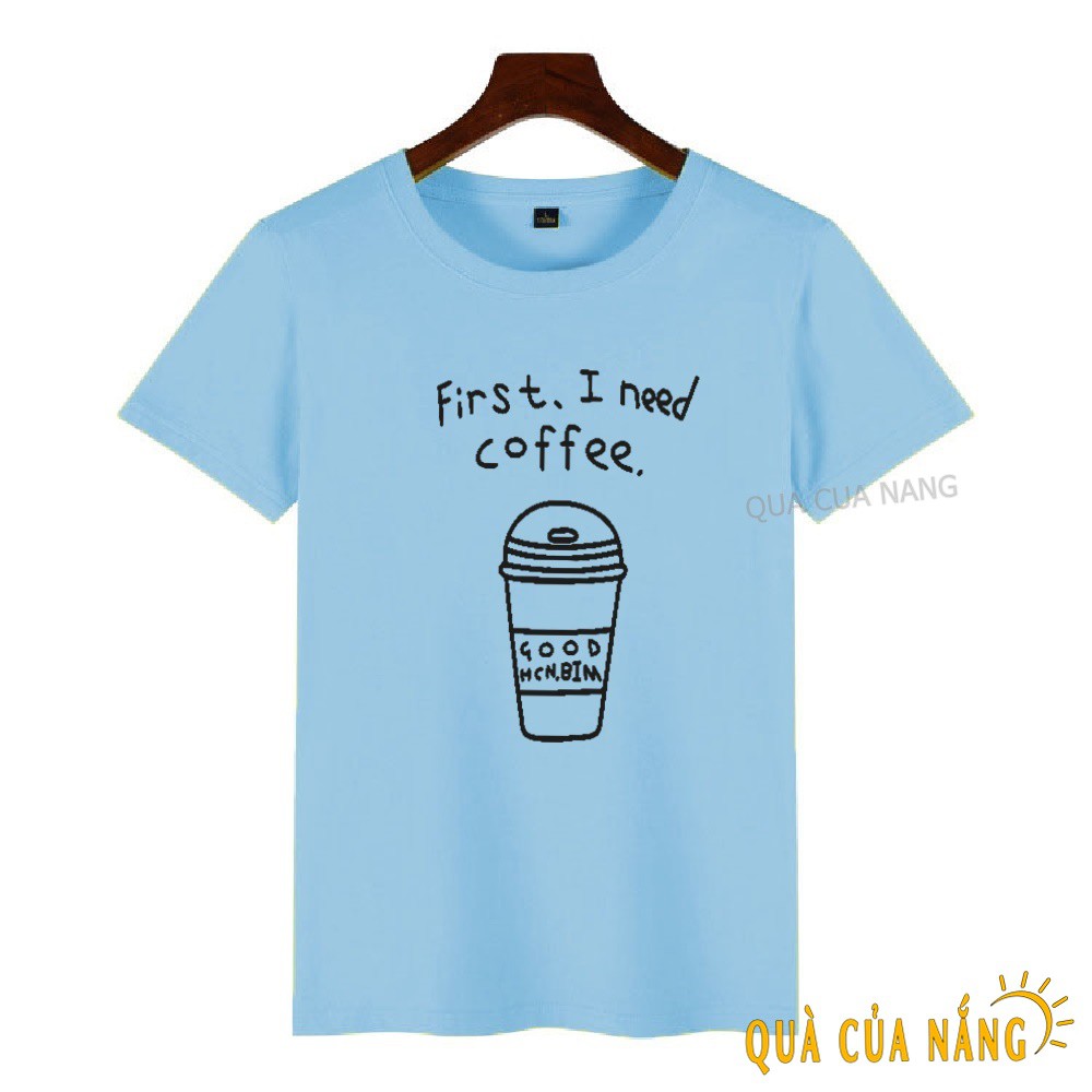 12 Màu - Áo Thun Nữ In Hình I Need Coffee Dễ Thương AT-320 ( 12 Màu ) | BigBuy360 - bigbuy360.vn