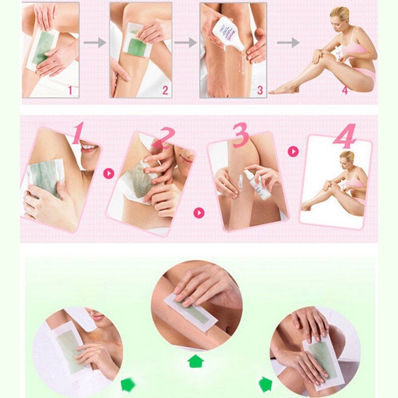 Set 5 Miếng Dán Tẩy Lông Chân Làm Từ Vải Không Dệt Sử Dụng Tiện Lợi Cho Nữ