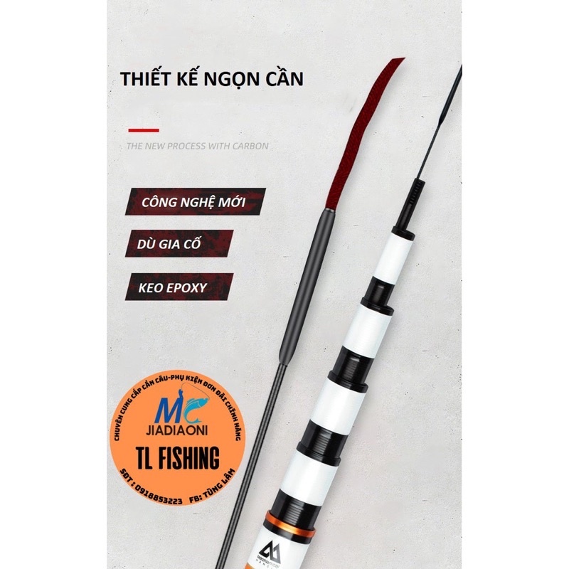 Cần câu tay hãng MC hàng loại 1 cần dài 9m tải cá 15kg phục ma cầm long 5H hàng chính hãng + 1 đọt phụ vip bdshad8