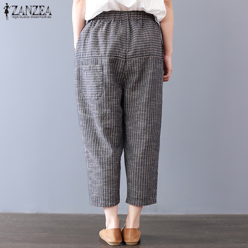 Quần nữ ống rộng kẻ sọc thời trang | BigBuy360 - bigbuy360.vn