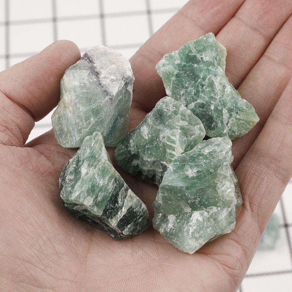 1 Viên Đá fluorite Tự Nhiên Màu Xanh Lá 25-35mm