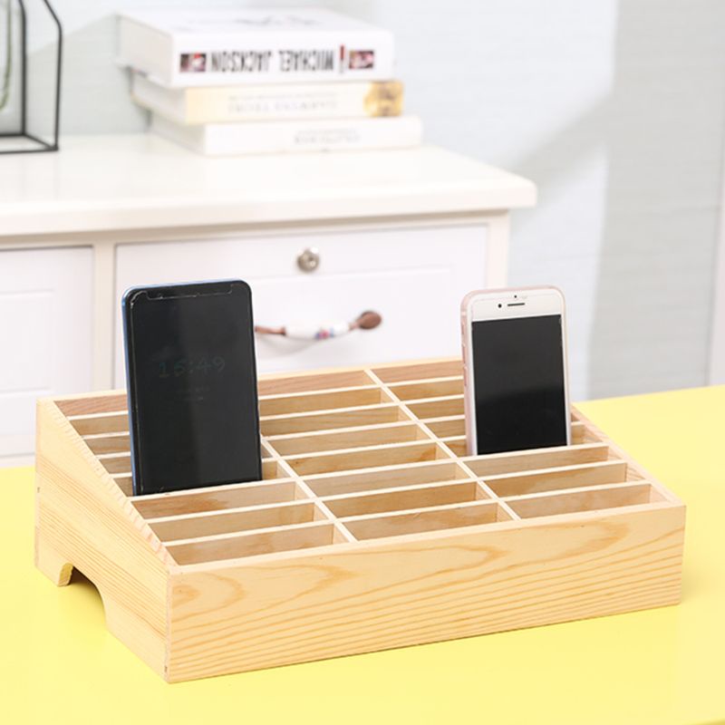 Hộp Đựng Dụng Cụ Sửa Chữa Điện Thoại Di Động 24 Ngăn Bằng Gỗ Đa Năng