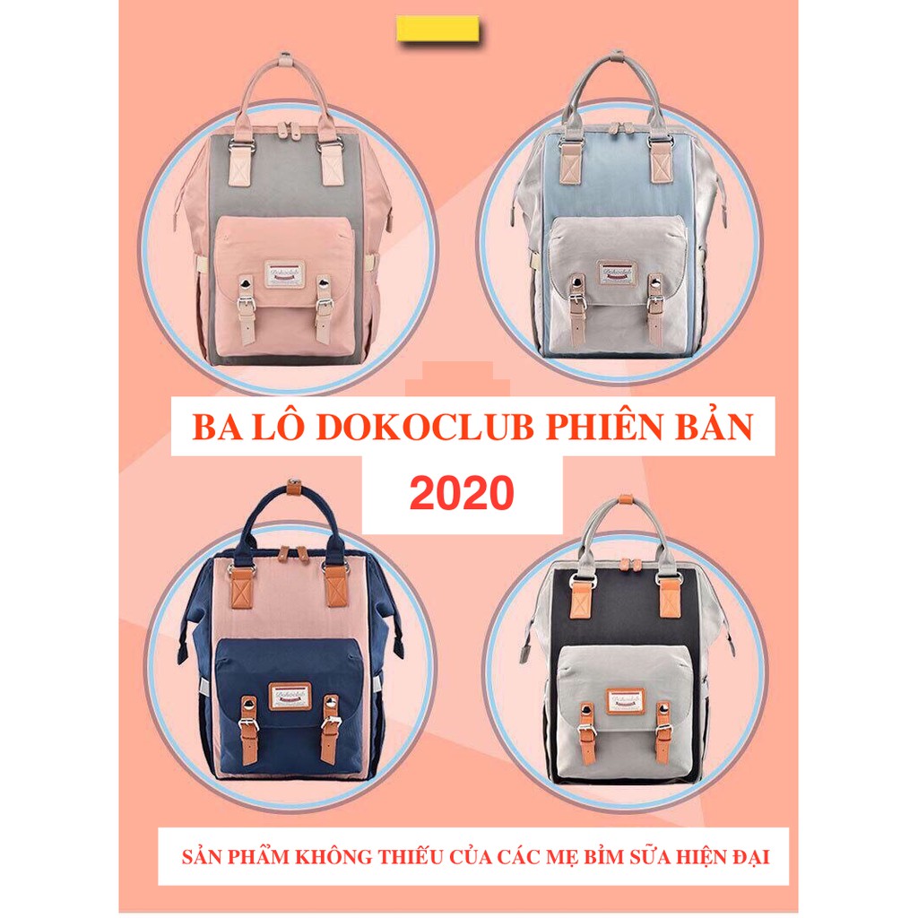 BA LÔ BỈM SỮA DOKO CLUB CHÍNH HÃNG MẪU MỚI 2020