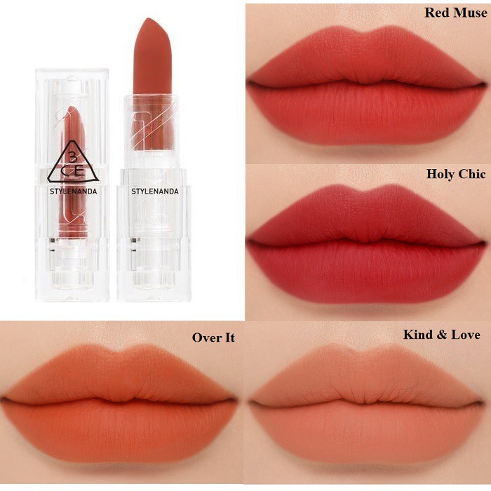 Son Thỏi Lì, Lên Màu Siêu Chuẩn 3CE Soft Matte Lipstick 3.5g