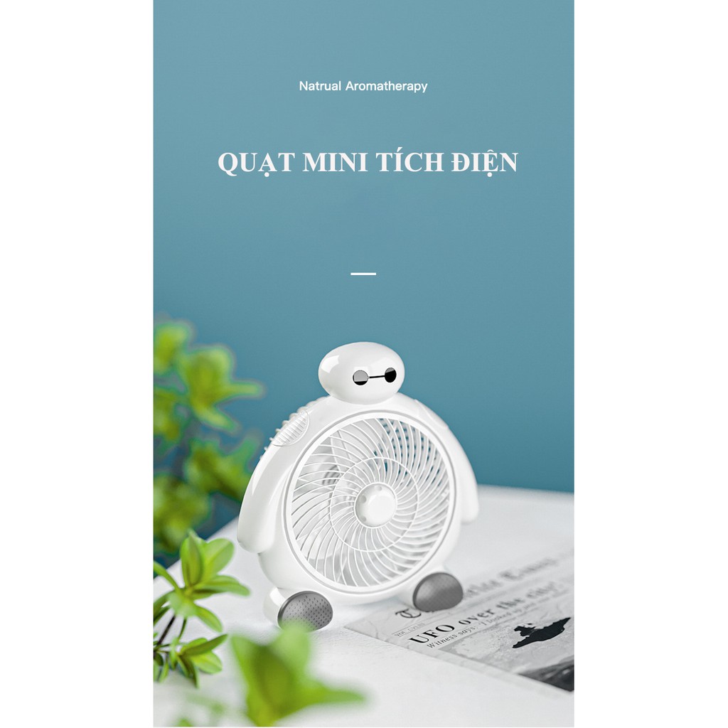 Quạt Mini USB Để Bàn Hình Minion Quạt BayMax Cực Dễ Thương Tiện Lợi Thích Hợp Để Bàn Học Bàn Làm Việc