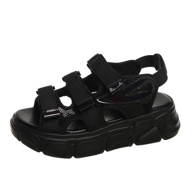 (Free Ship) Sandal Nữ 3 Quai Hàn Quốc Viền Kim Sa Đế 3p Cực Đẹp