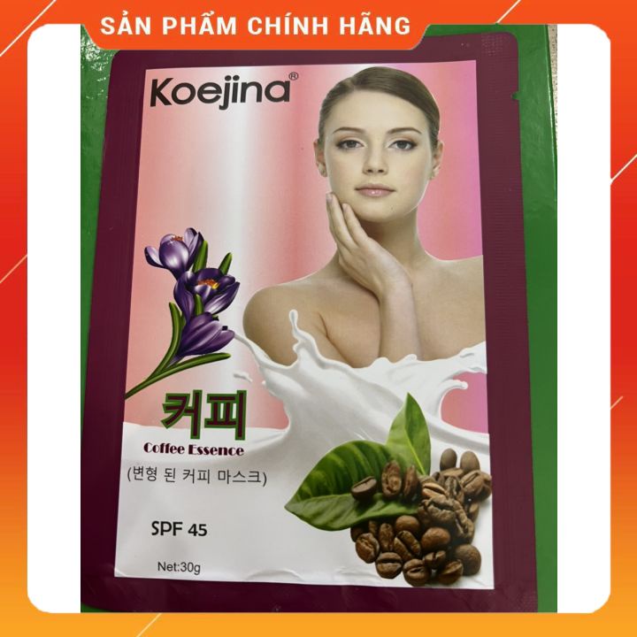 Tắm trắng dành cho da mặt #Koejina 30g có 4 loại cafe-tổ yến-mật ong- nhân sâm - giúp da trắng hồng ngay lầm đầu sử dụng