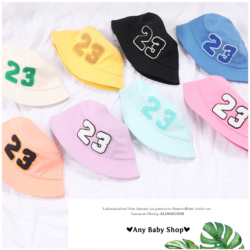 Mũ nón Bucket rộng vành thời trang số 23 cho bé trai và bé gái 8 màu siêu cute hột me  -có dây nón   ❣❣