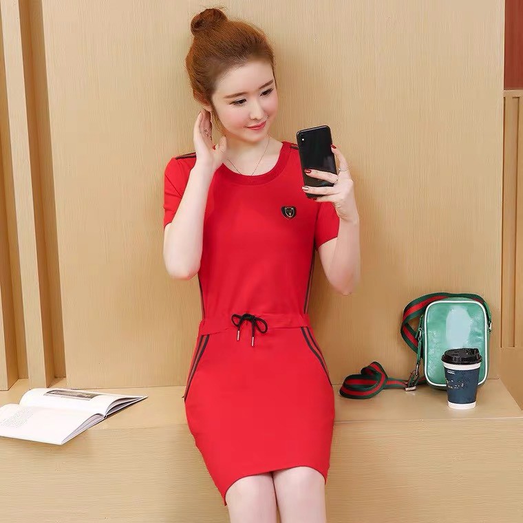 Đầm thun chun eo