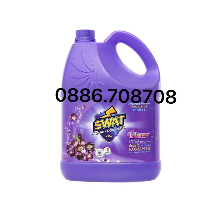 Nước giặt xả Swat 5 trong 1 khối lượng 3.8kg