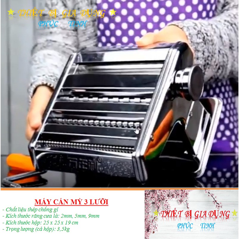 Máy cán mì 3 lưỡi, Máy cán mỳ 2 lưỡi