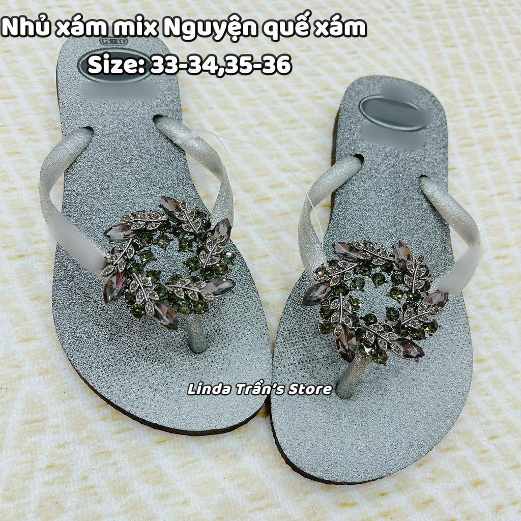 Dép HVN Nhủ xám +Charm