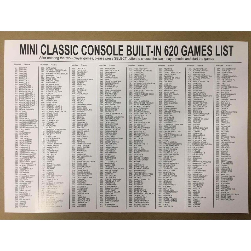 Máy Chơi Game 4 Nút  620 trò phiên bản giành cho TV thường