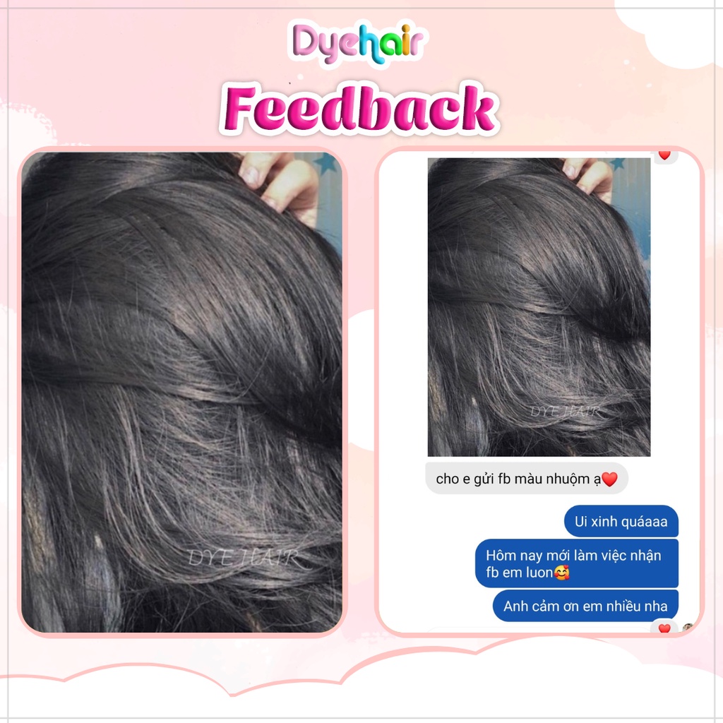 Thuốc nhuộm tóc, thuốc nhuộm tóc THAN CHÌ, DYE HAIR, tặng kèm oxy trợ dưỡng và bao tay