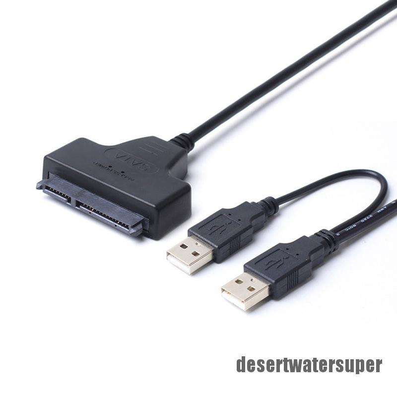 Cáp Chuyển Đổi Usb 2.0 Sang Sata Serial Ata Cho Ổ Cứng 2.5 "Hdd Ssd Laptop