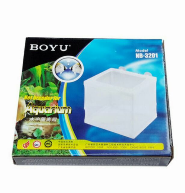 Lồng dưỡng cá, lồng đẻ guppy Boyu , gắn trong bể cá