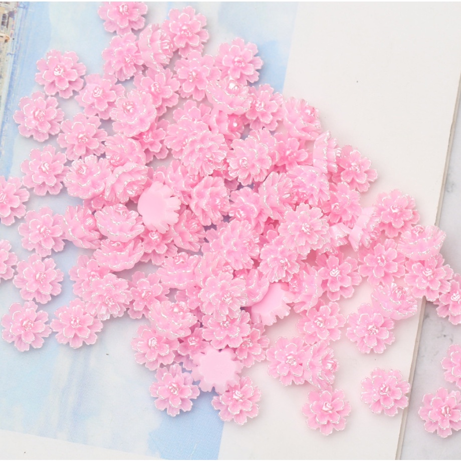 [Ảnh thật] Hoa Cúc Tràm 5D | Màu Hồng Pastel | Trang Trí Móng Tay HZ03