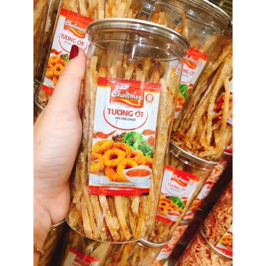 250gr Khô cá thiều cắt sợi que tầm gia vị ăn liền, hủ pet, loại ngon, Đồ ăn vặt Snack Food