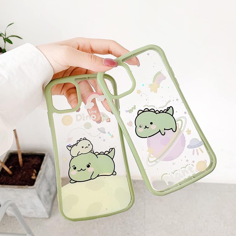 Ốp lưng iphone - Ốp iphone Kim tuyến Cong Dino-Khủng long 6/6s/6plus/6splus/ 7plus/ 8plus / x /xs /xs max /11 /11 promax